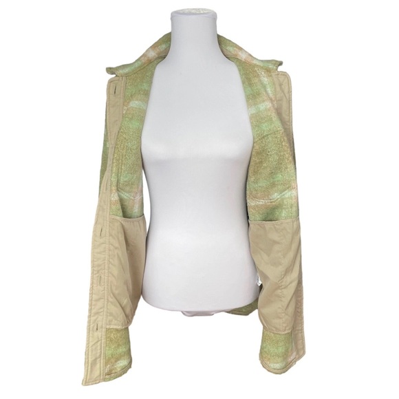 Joie Green Tan Plaid Brushed Wool Blend Shacket – Women’s XS Relaxed Fit - Picture 7 of 9